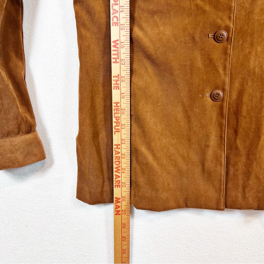 Express Vintage Faux Leather Button Down Top Women's M Long Sleeve Western Boho - Picture 7 of 11